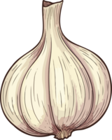 AI generated garlic clipart design illustration png