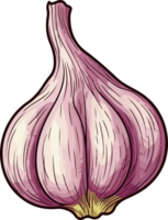 AI generated garlic clipart design illustration png