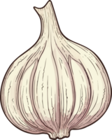 AI generated garlic clipart design illustration png