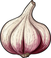 AI generated garlic clipart design illustration png