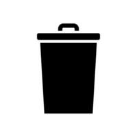 Trash can vector icon. Garbage illustration sign. Waste symbol or logo.