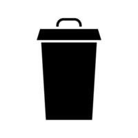 Trash can vector icon. Garbage illustration sign. Waste symbol or logo.