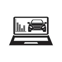 car diagnostics, icon, vector illustration