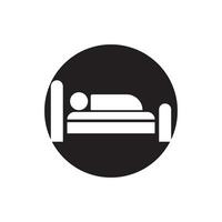 Sleeping person logo icon, vector illustration design