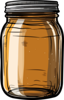 AI generated Glass jar clipart design illustration png