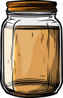 AI generated Glass jar clipart design illustration png