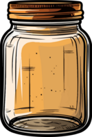 AI generated Glass jar clipart design illustration png