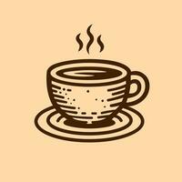 Simple Coffee Cup symbol logo. Vector illustration