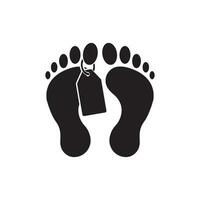 pie suelas logo icono, vector ilustración diseño