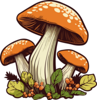 ai généré champignon clipart conception illustration png