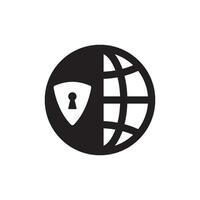 Network security logo icon, vector illustration design