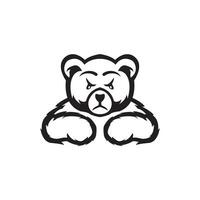 osito de peluche oso logo icono, vector ilustración diseño