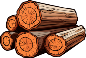 AI generated Lumber clipart design illustration png