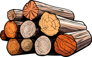 AI generated Lumber clipart design illustration png