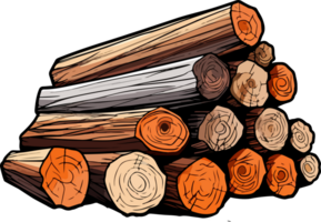 AI generated Lumber clipart design illustration png