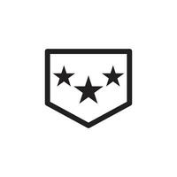 Military rank icon logo vector design template