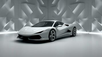 AI generated Futuristic sports vehicle car in the abstract style background photo