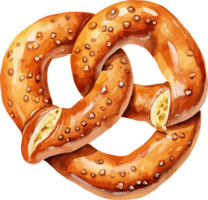 AI generated Pretzel clipart design illustration png