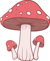 AI generated Mushroom clipart design illustration png