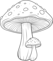 AI generated Mushroom clipart design illustration png