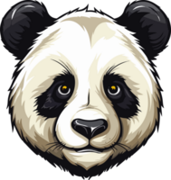 AI generated Panda head clipart design illustration png