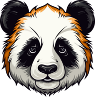 AI generated Panda head clipart design illustration png