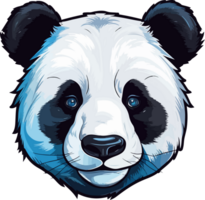 AI generated Panda head clipart design illustration png