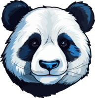 AI generated Panda head clipart design illustration png
