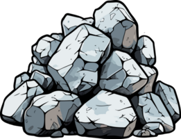 AI generated Stones clipart design illustration png