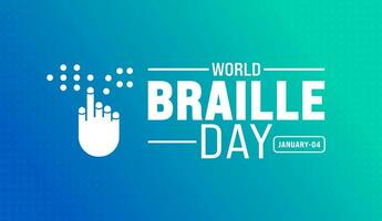 World Braille Day background design template use to background, banner, placard, card, book cover,  and poster design template with text inscription and standard color. vector illustration.
