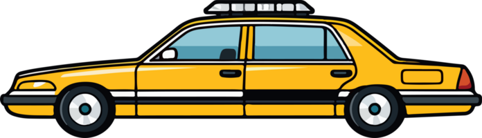 AI generated Taxi car clipart design illustration png