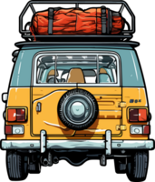 AI generated Traveling car clipart design illustration png