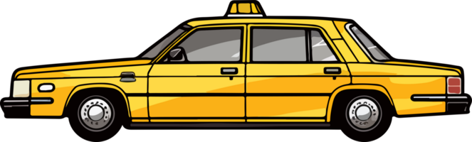 AI generated Taxi car clipart design illustration png