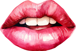 ai gegenereerd vrouw lippen clip art ontwerp illustratie png