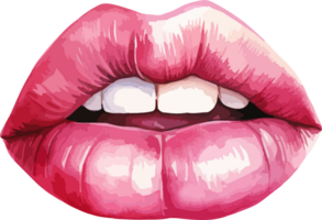 ai gegenereerd vrouw lippen clip art ontwerp illustratie png