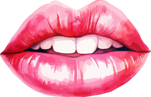 ai gegenereerd vrouw lippen clip art ontwerp illustratie png