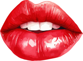 ai generado mujer labios clipart diseño ilustración png