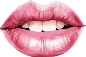 ai gegenereerd vrouw lippen clip art ontwerp illustratie png