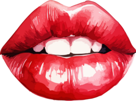 ai gegenereerd vrouw lippen clip art ontwerp illustratie png