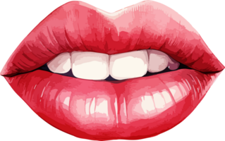 ai generado mujer labios clipart diseño ilustración png