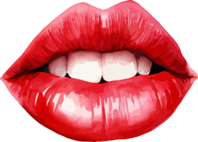 ai gegenereerd vrouw lippen clip art ontwerp illustratie png