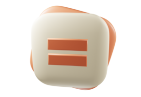 3d Equal Sign png