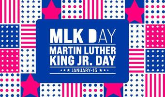 Martin Luther King, Jr. Day or MLK day background design template use to background, banner, placard, card, book cover,  and poster design template with text inscription and standard color. vector