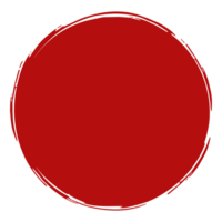 Zen Circle Icon Symbol on the Red Color. Zen Illustration for Logo, Art Frame, Art Illustration, Website or Graphic Design Element. Format PNG