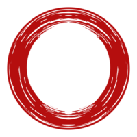 Zen Circle Icon Symbol on the Red Color. Zen Illustration for Logo, Art Frame, Art Illustration, Website or Graphic Design Element. Format PNG