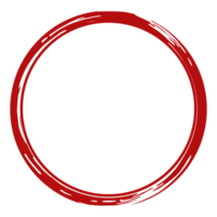 Zen Circle Icon Symbol on the Red Color. Zen Illustration for Logo, Art Frame, Art Illustration, Website or Graphic Design Element. Format PNG