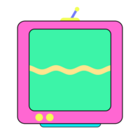 retro stil 80s årgång gammal TV png