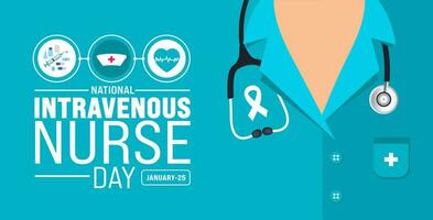 Intravenous Nurse Day or IV Nurse Day background design template use to background, banner, placard, card, book cover,  and poster design template with text inscription and standard color. vector