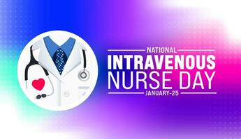 Intravenous Nurse Day or IV Nurse Day background design template use to background, banner, placard, card, book cover,  and poster design template with text inscription and standard color. vector