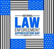 Law enforcement appreciation day background design template use to background, banner, placard, card, book cover,  and poster design template with text inscription and standard color. vector